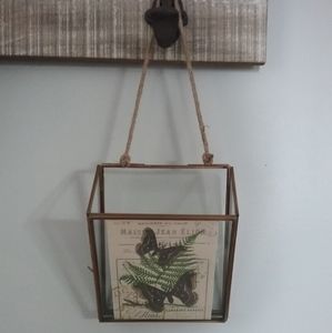 Anthropology hanging glass picture or basket